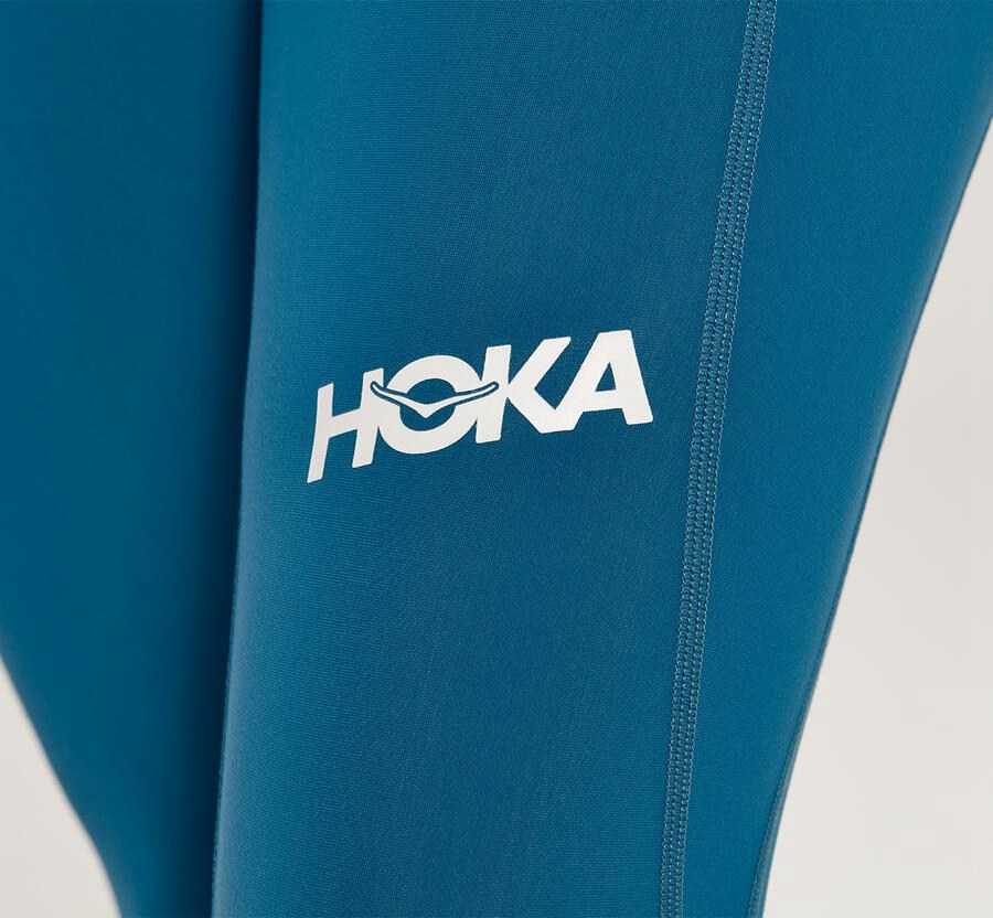 Hoka Australia One One Performance Crop Tight - Womens Pants Blue - REAGZ-2385